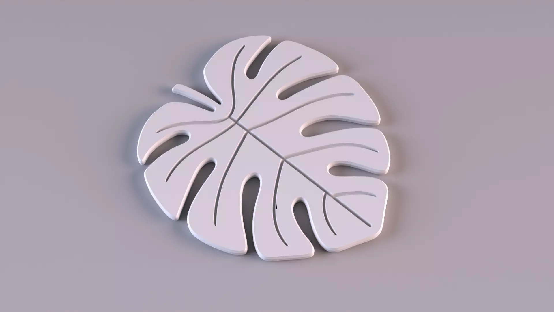 Monstera Leaf Coaster Drink Coasters 3D STL File 3D print model_22