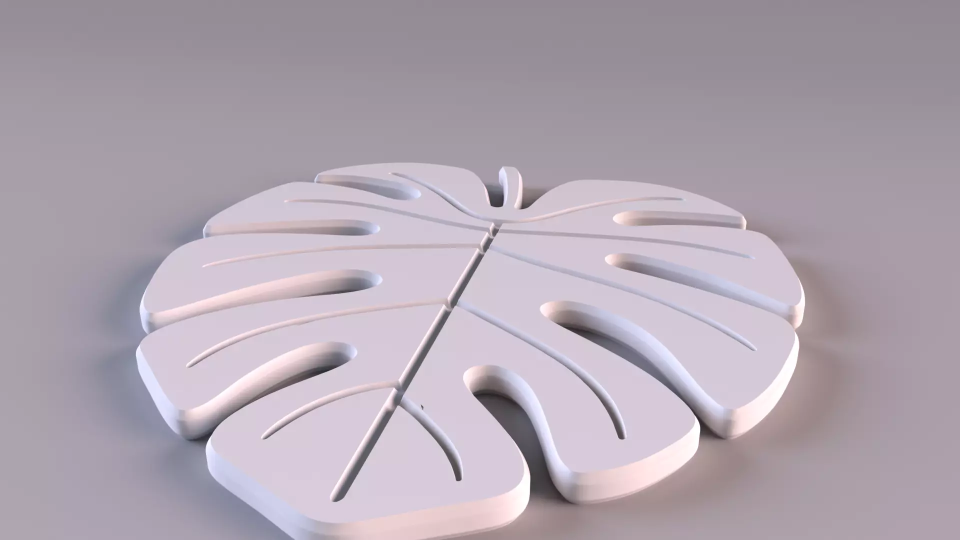 Monstera Leaf Coaster Drink Coasters 3D STL File 3D print model_7