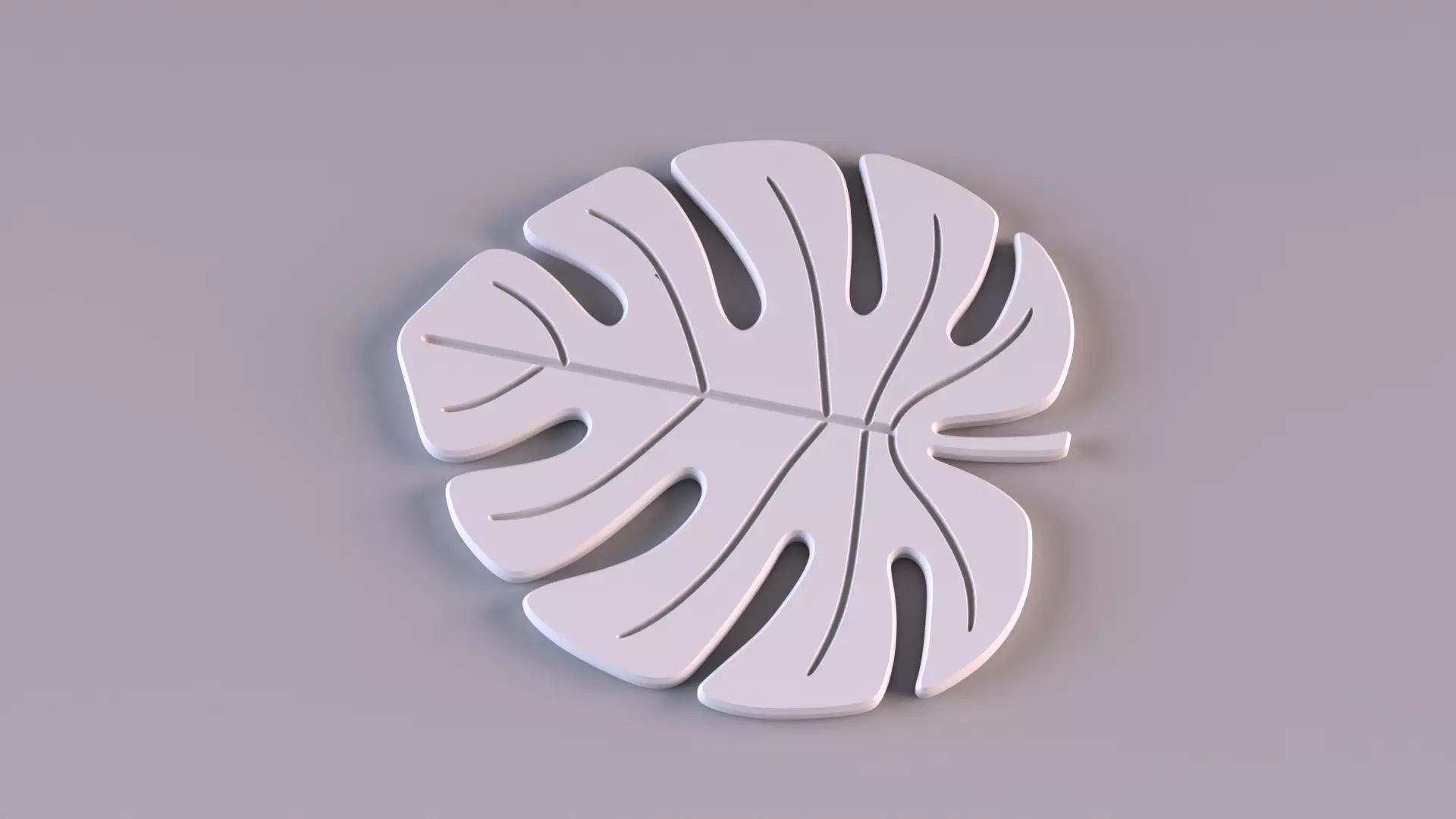 Monstera Leaf Coaster Drink Coasters 3D STL File 3D print model_17