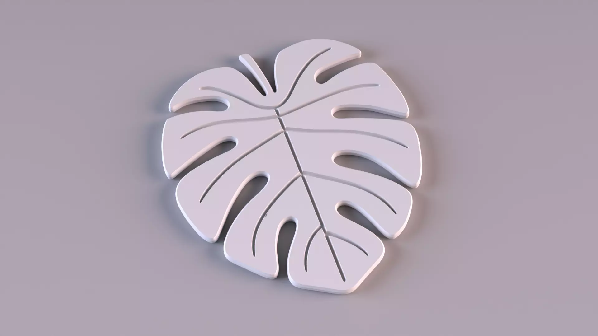 Monstera Leaf Coaster Drink Coasters 3D STL File 3D print model_24