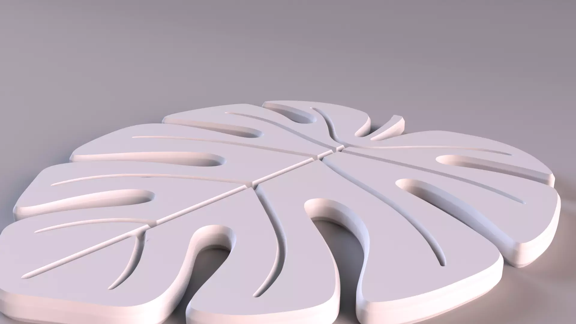 Monstera Leaf Coaster Drink Coasters 3D STL File 3D print model_10