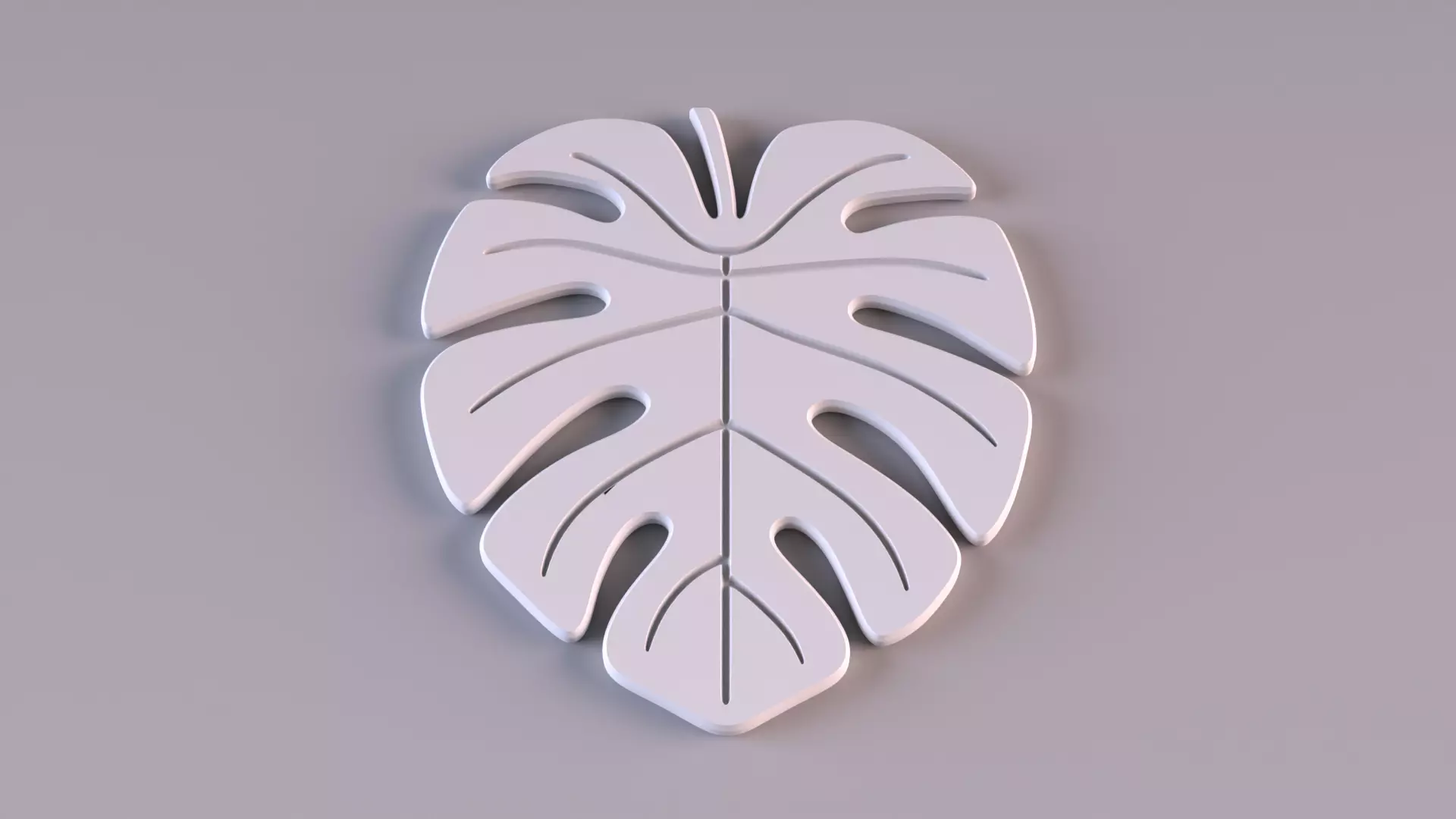 Monstera Leaf Coaster Drink Coasters 3D STL File 3D print model_13