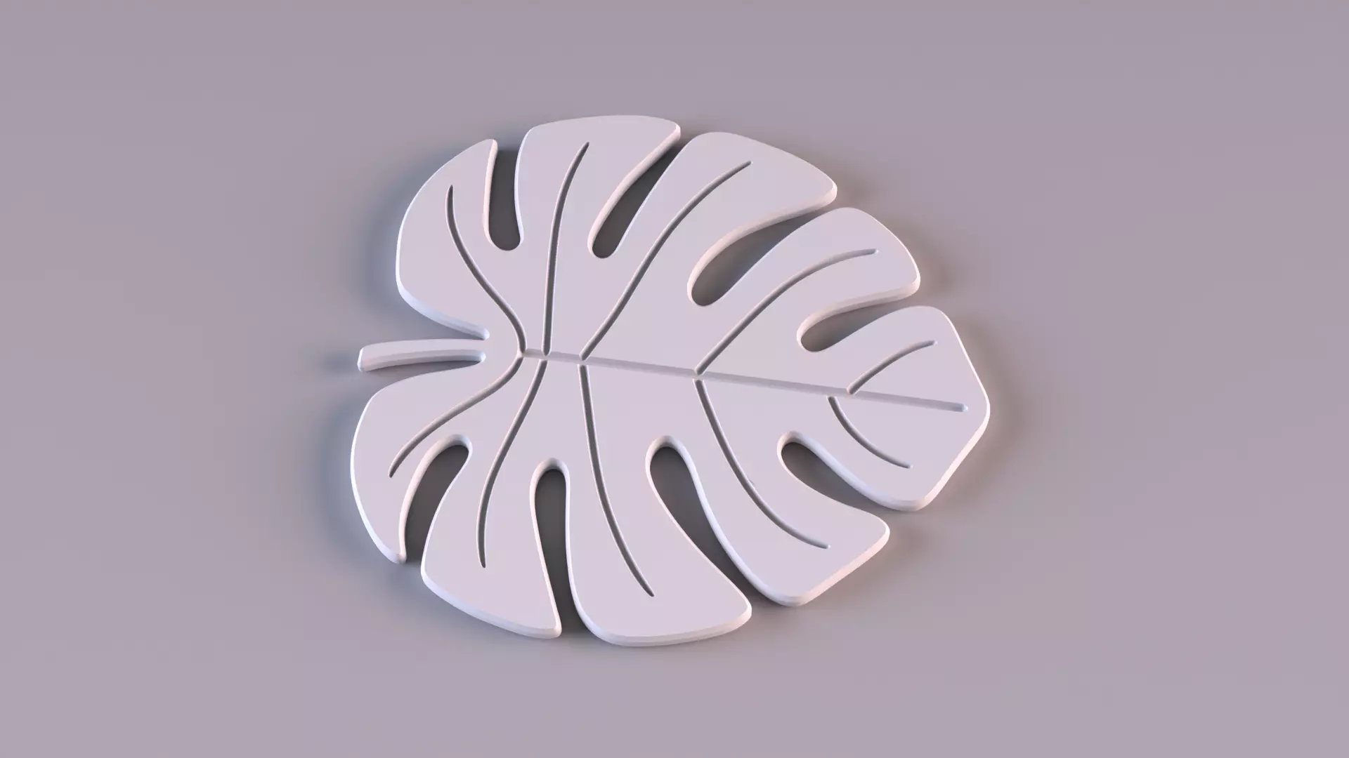 Monstera Leaf Coaster Drink Coasters 3D STL File 3D print model_21