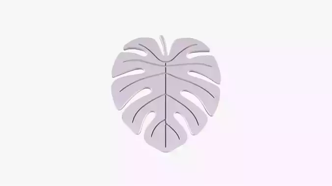 Monstera Leaf Coaster Drink Coasters 3D STL File 3D print model