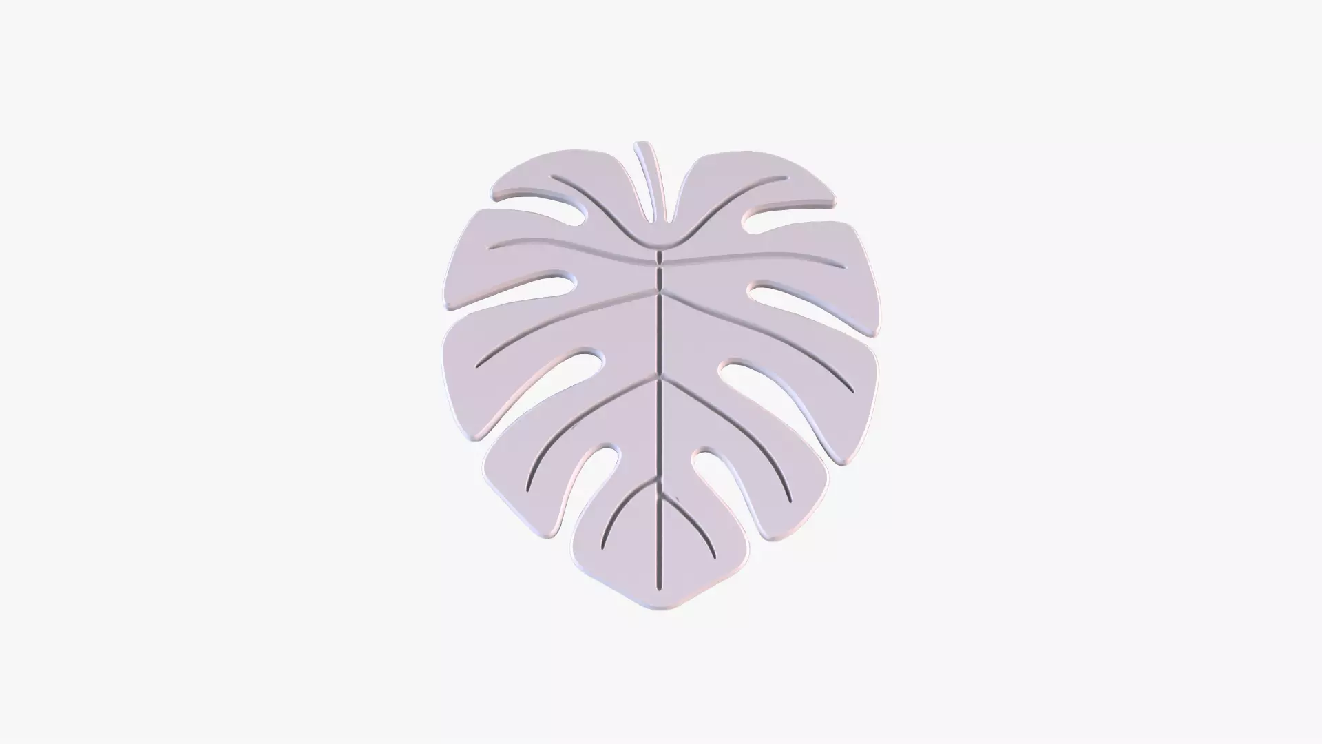 Monstera Leaf Coaster Drink Coasters 3D STL File 3D print model_0