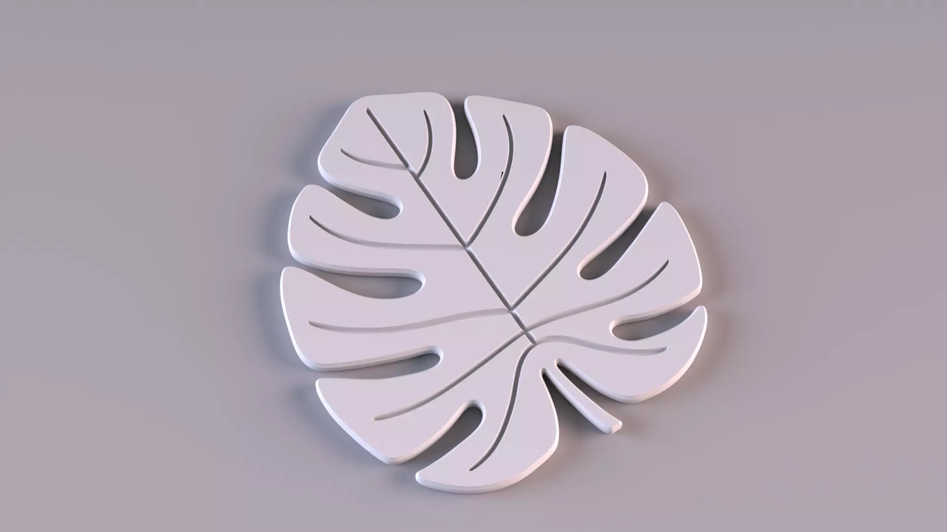 Monstera Leaf Coaster Drink Coasters 3D STL File 3D print model_18