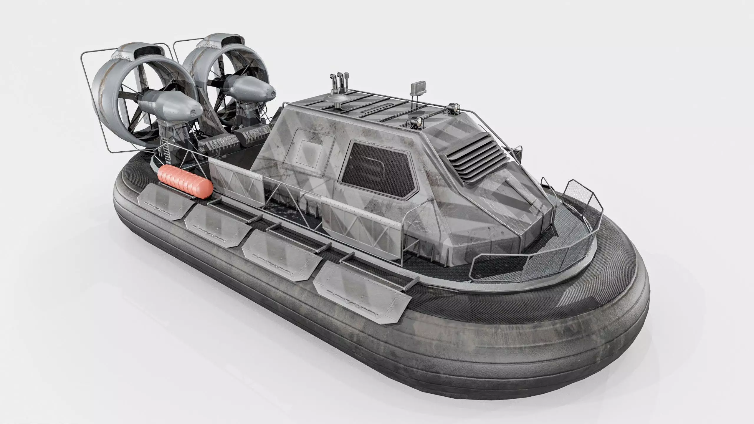 Militery Hovercraft  Low-poly 3D model_12