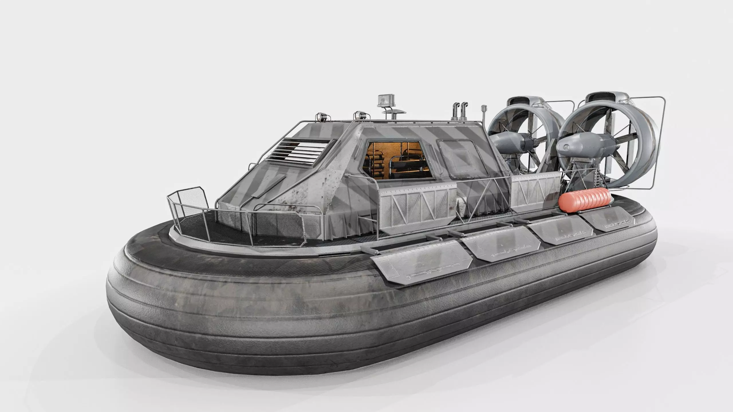 Militery Hovercraft  Low-poly 3D model_14