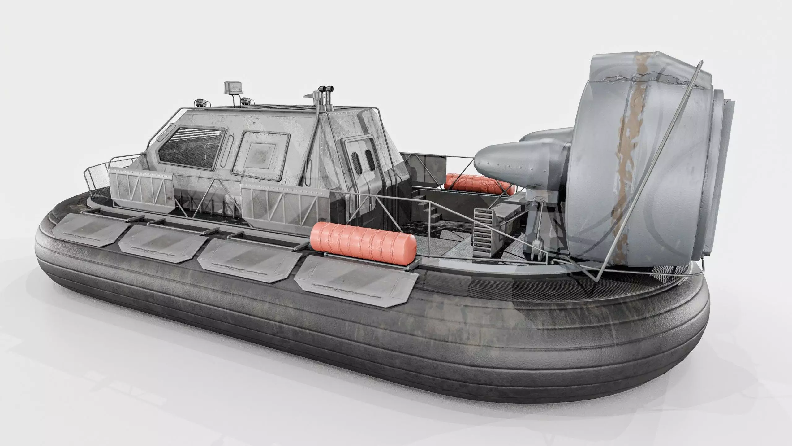 Militery Hovercraft  Low-poly 3D model_8
