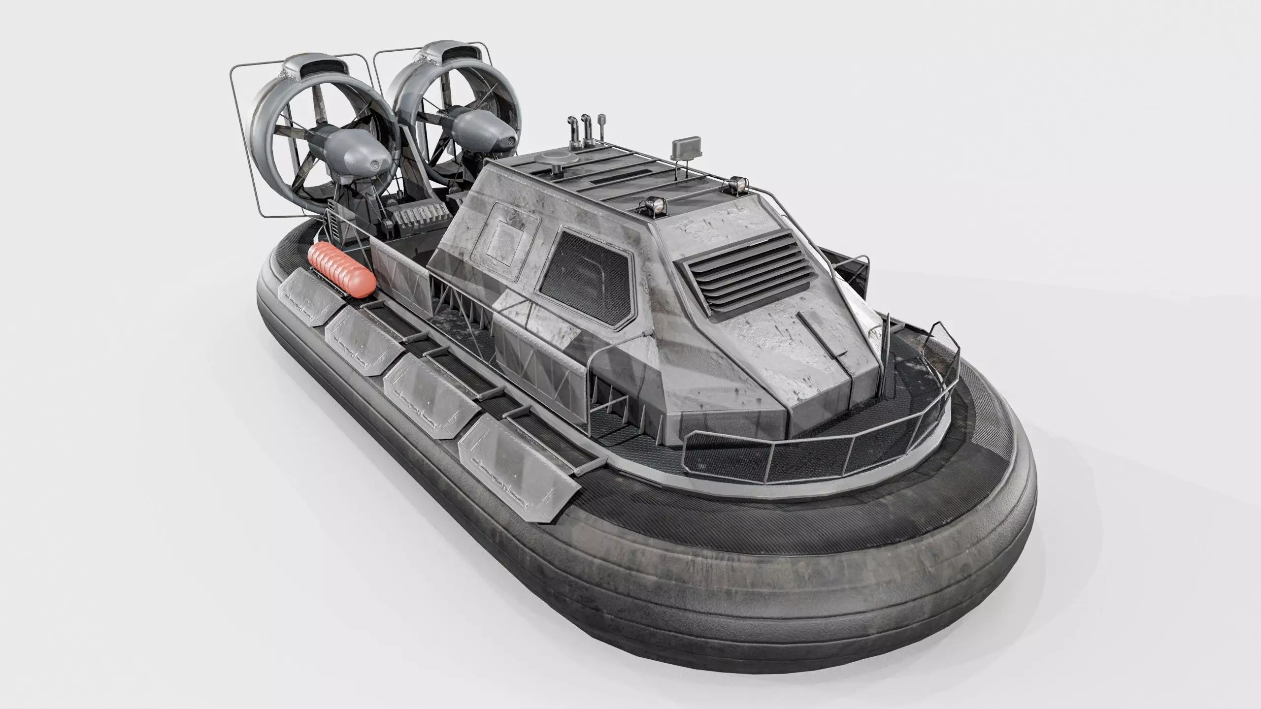 Militery Hovercraft  Low-poly 3D model_13