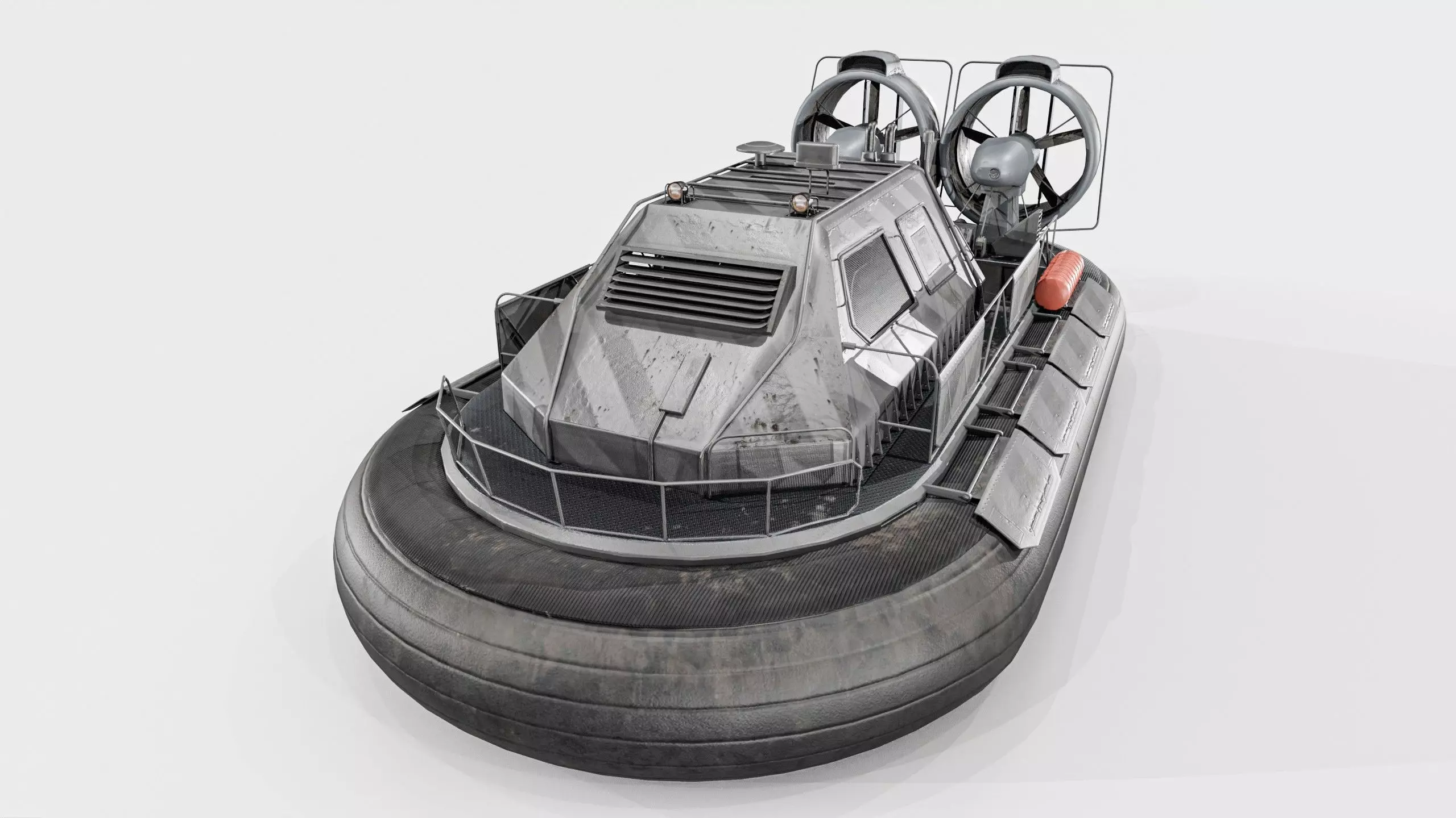 Militery Hovercraft  Low-poly 3D model_9