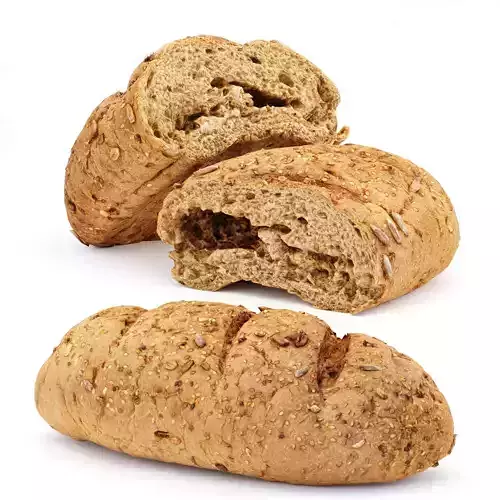 Multigrain Bread Vol 01 Low-poly 3D model
