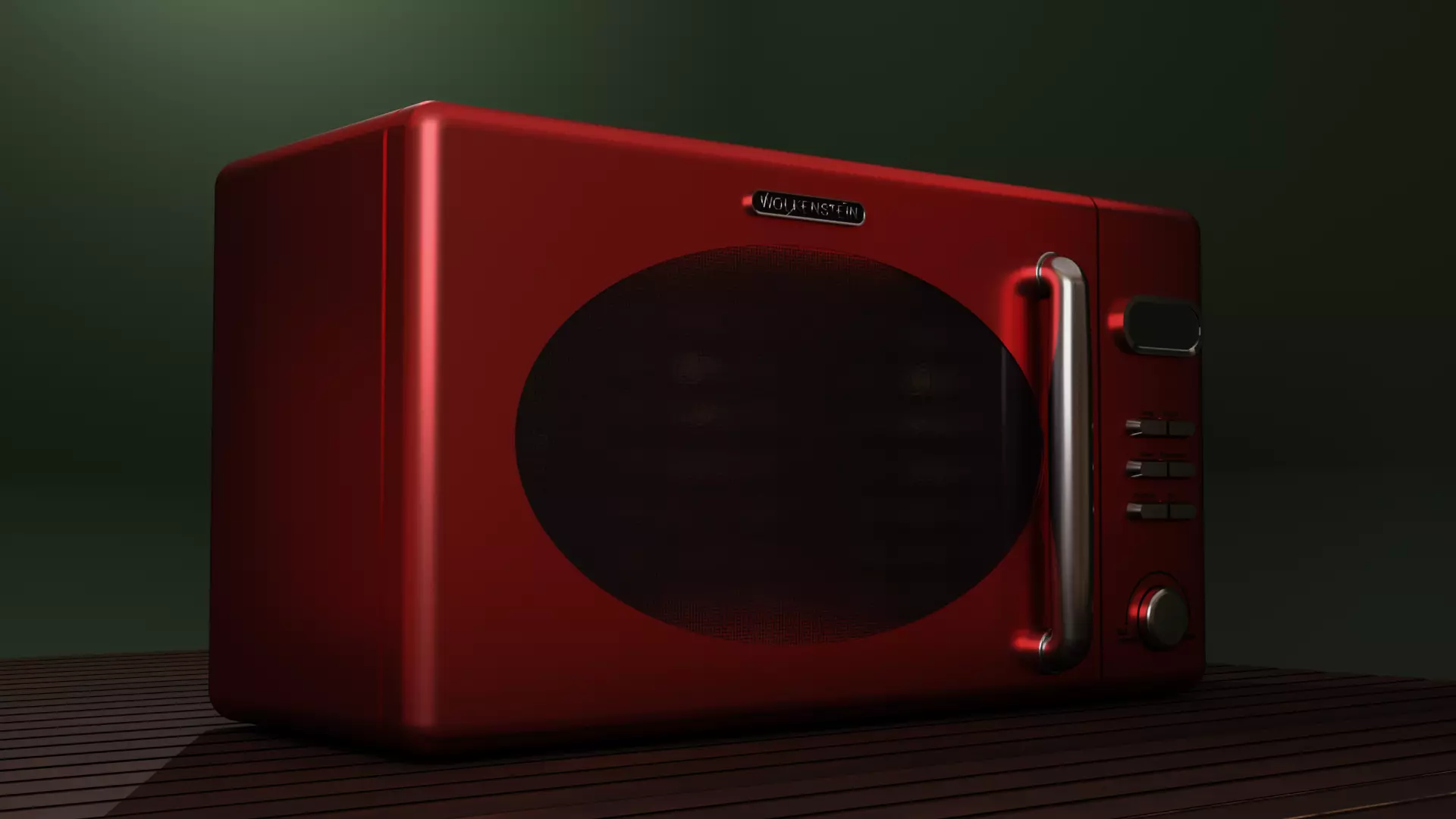 Retro Microwave Oven 3D Model High Poly Realistic Appliance 3D model_0