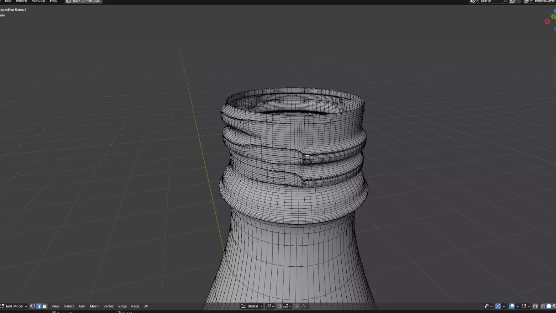 Water pet bottle for softdrinks Low-poly 3D model_3