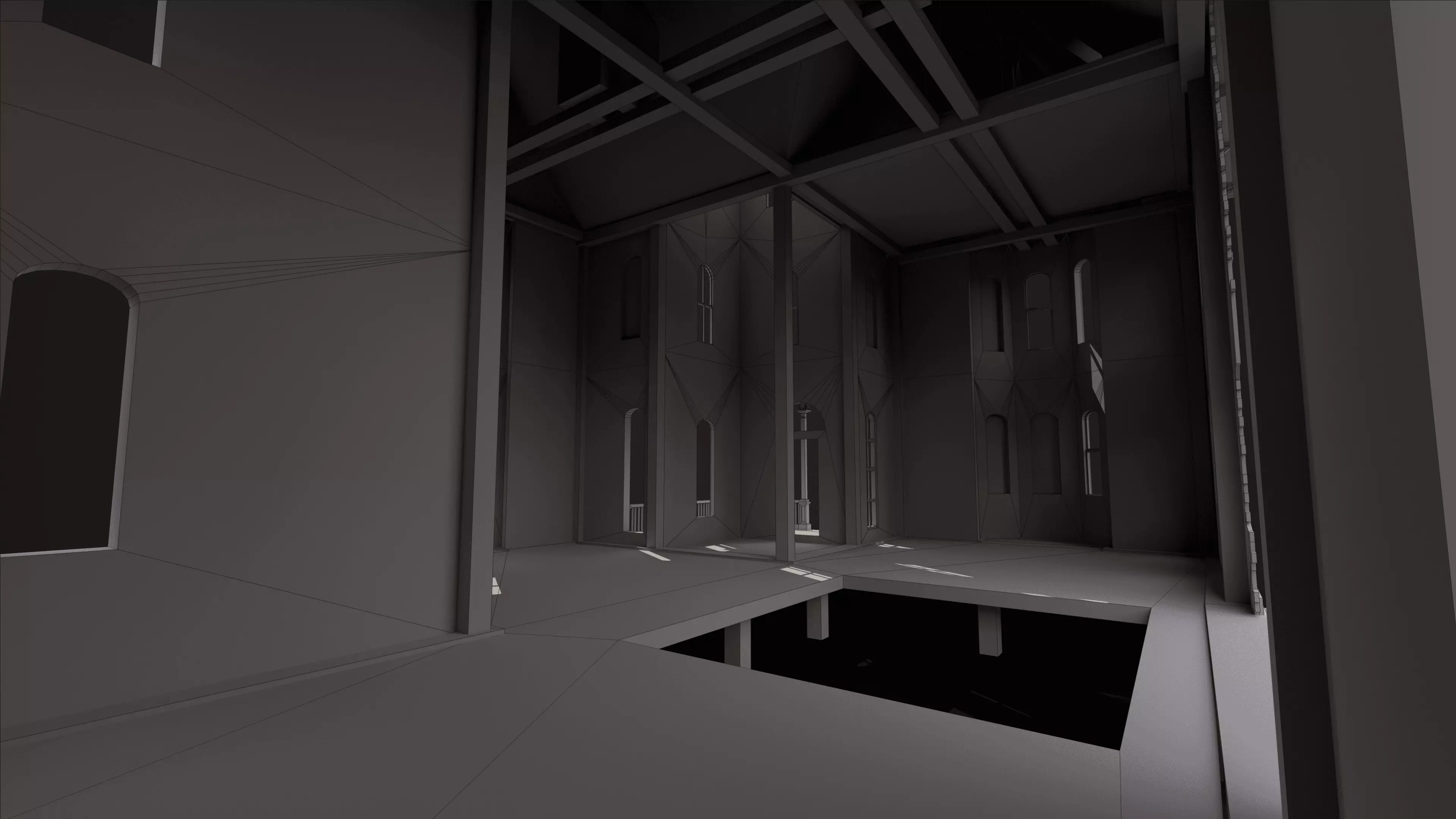 Old Haunted House Low-poly 3D model_22