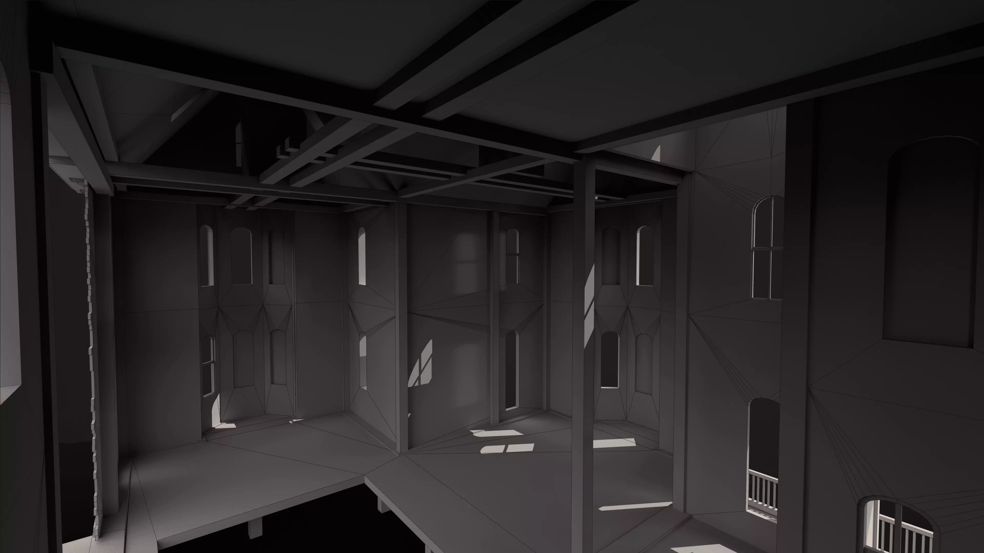 Old Haunted House Low-poly 3D model_21