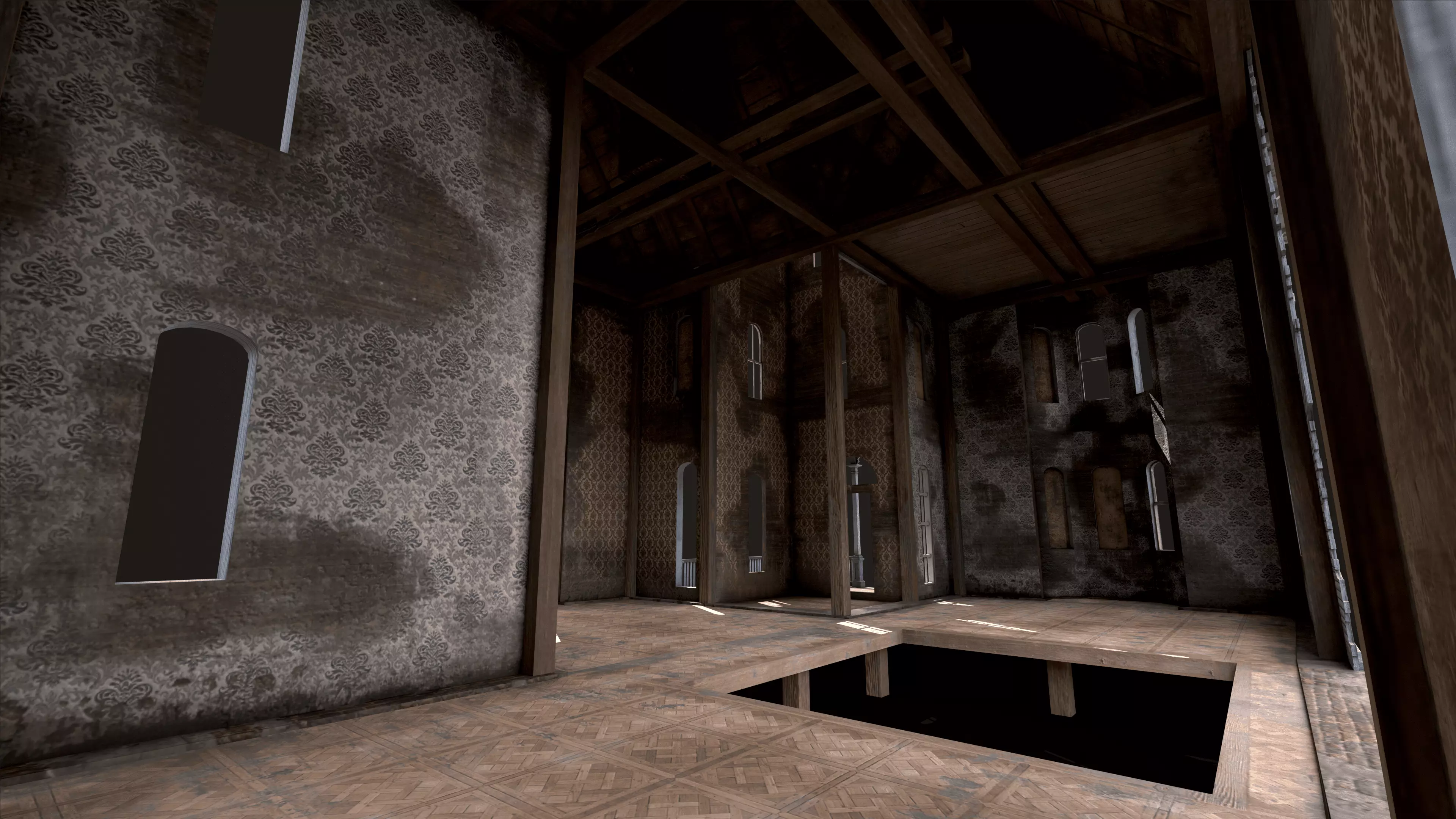 Old Haunted House Low-poly 3D model_14