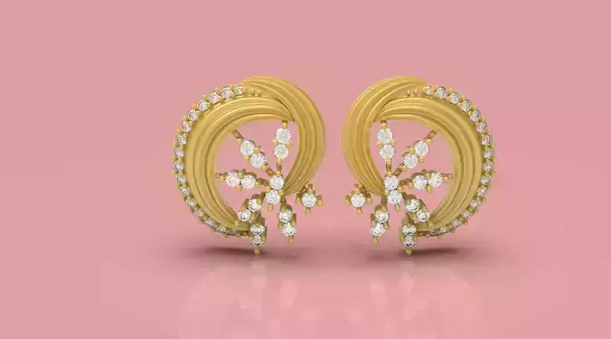 Beautiful Gold Tops Earring - 0014