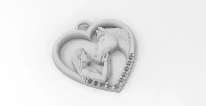 dije corazon caballo 