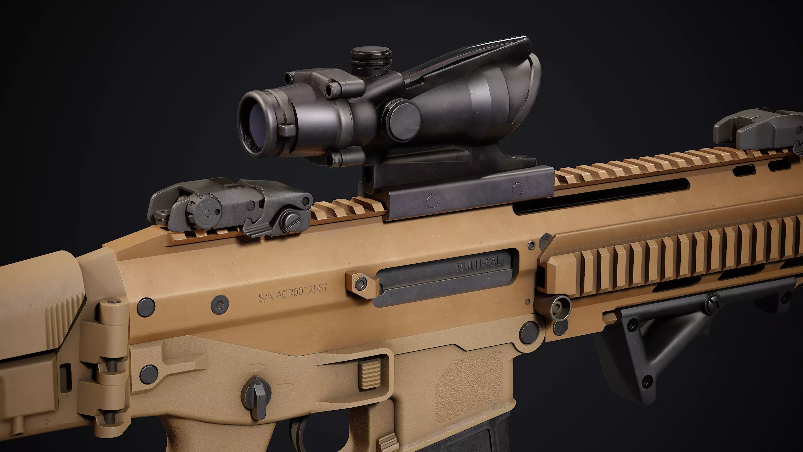 Bushmaster ACR Low-poly 3D model_6