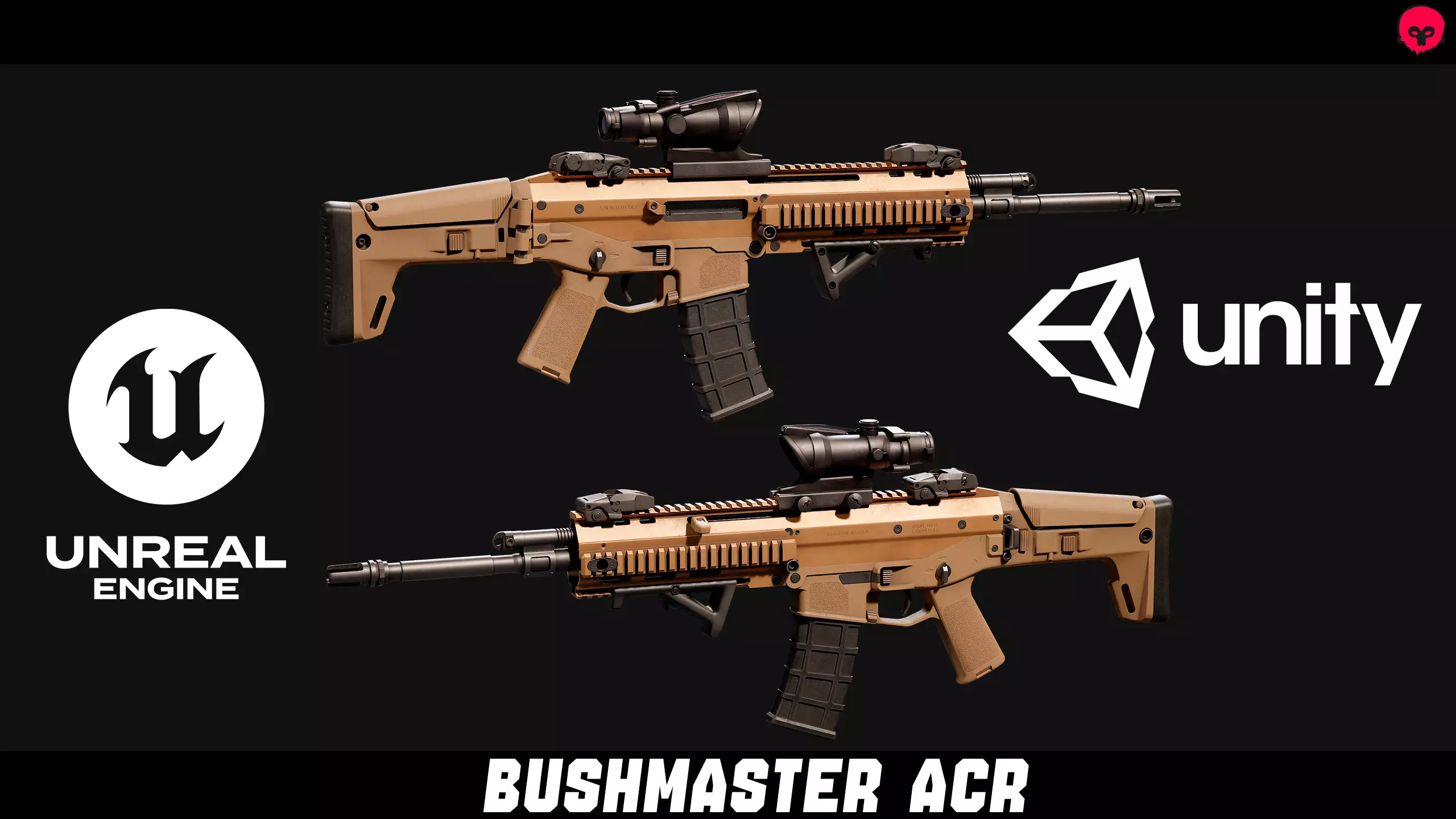 Bushmaster ACR Low-poly 3D model_0