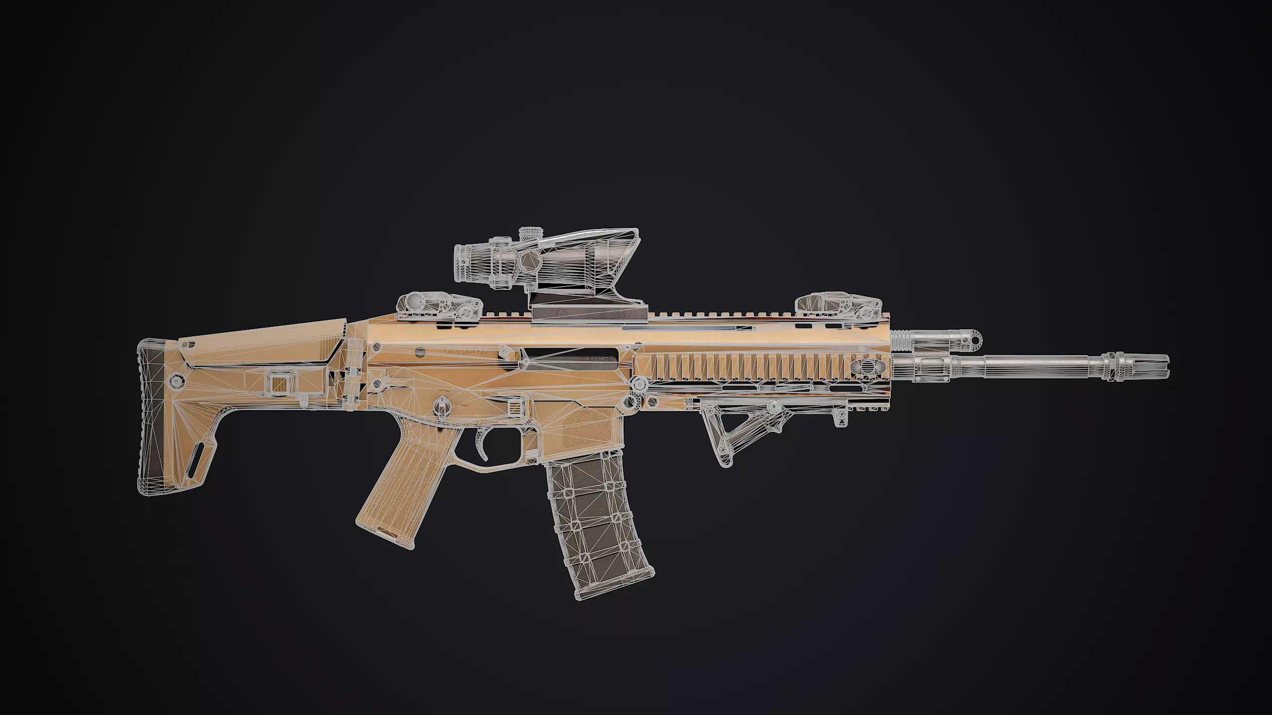 Bushmaster ACR Low-poly 3D model_14