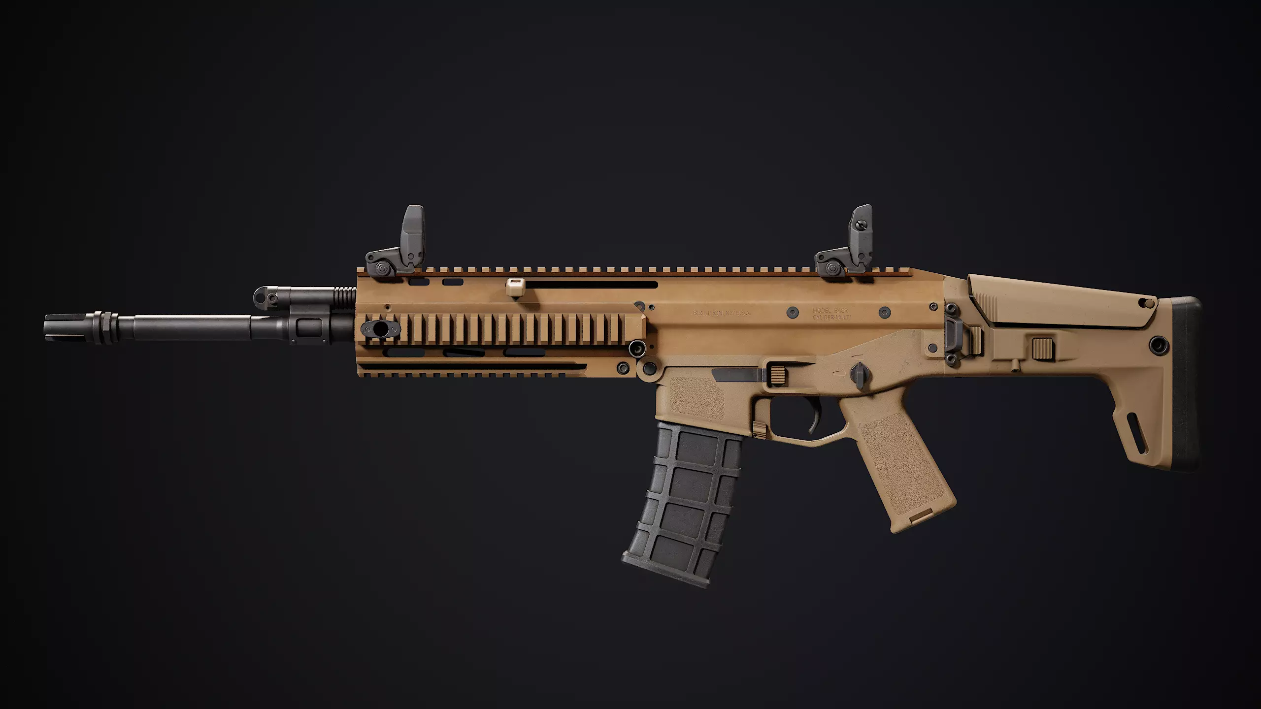 Bushmaster ACR Low-poly 3D model_10
