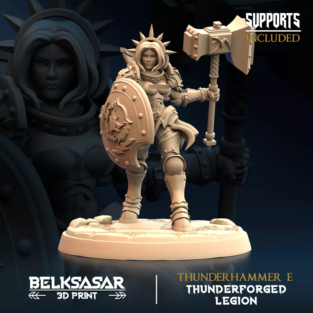 Thunderhammer Nude Set x6 3D print model_5