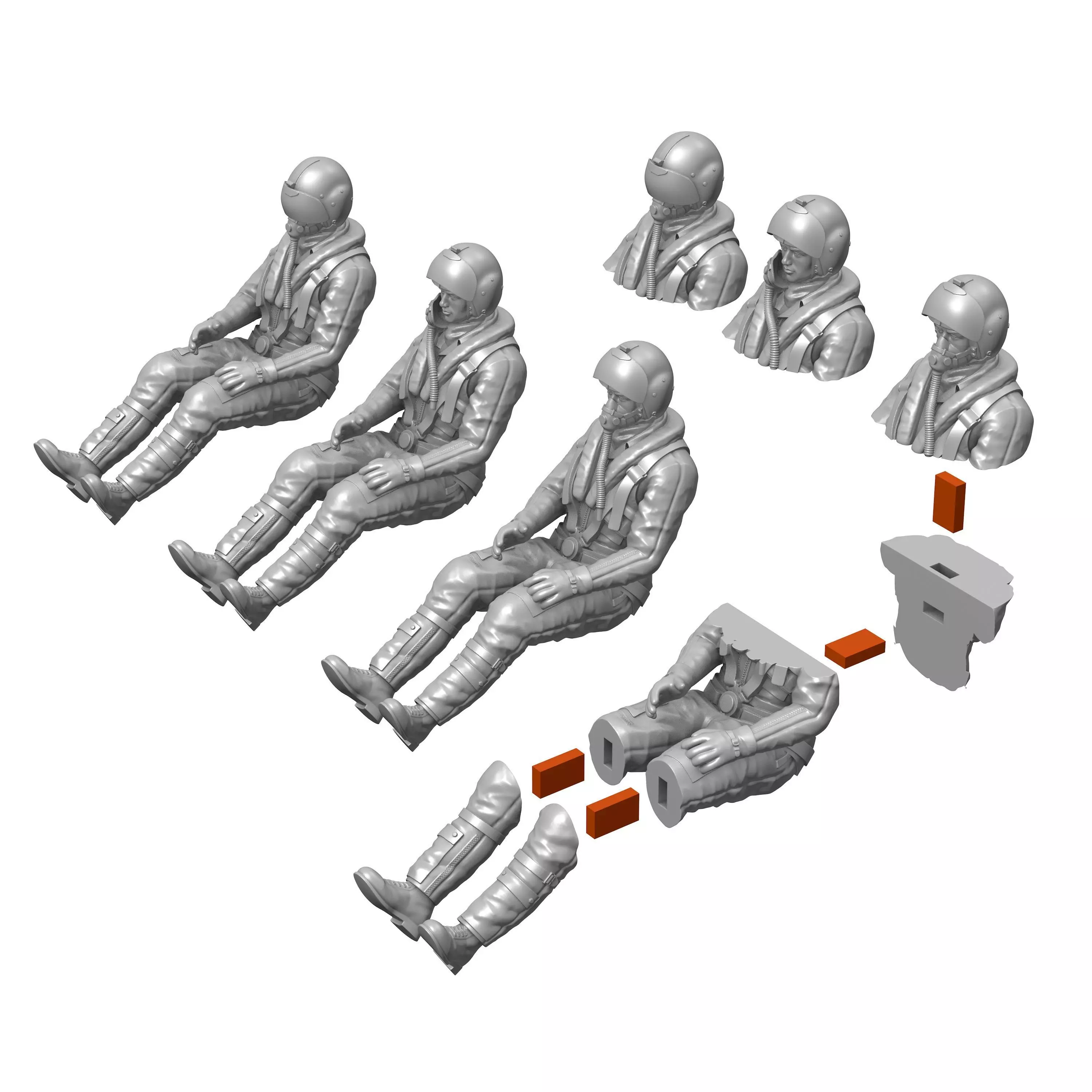 Cold War RAF Pilot 3D print model_4