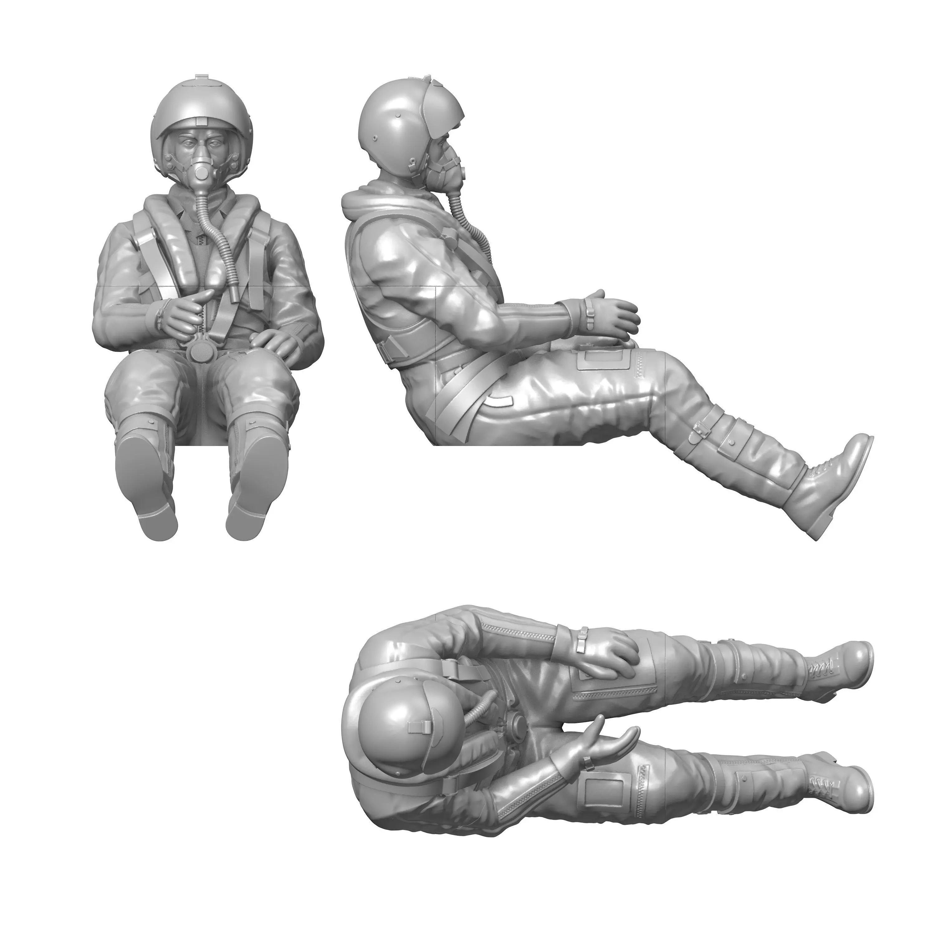 Cold War RAF Pilot 3D print model_6