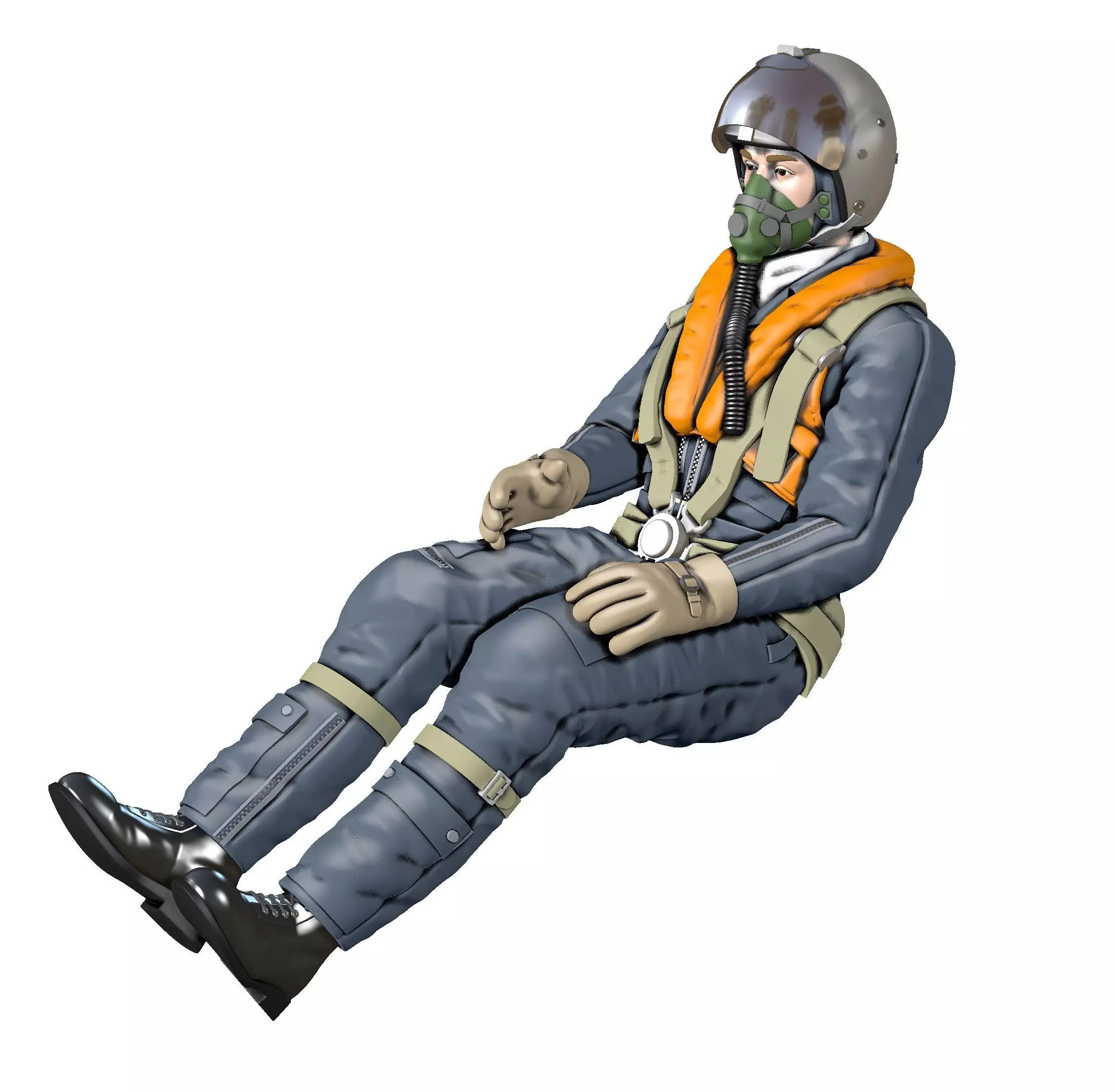 Cold War RAF Pilot 3D print model_0