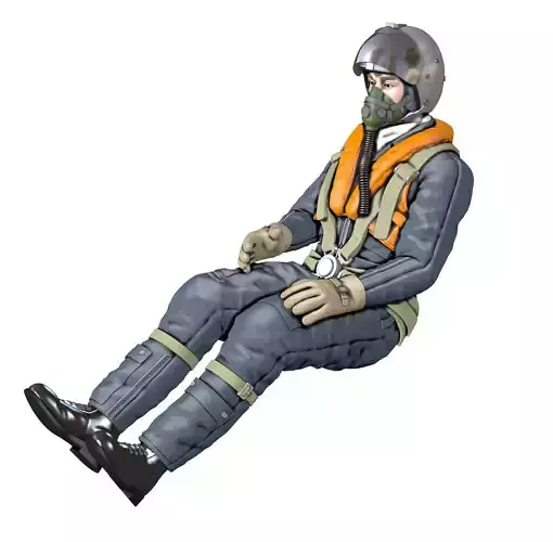 Cold War RAF Pilot 3D print model
