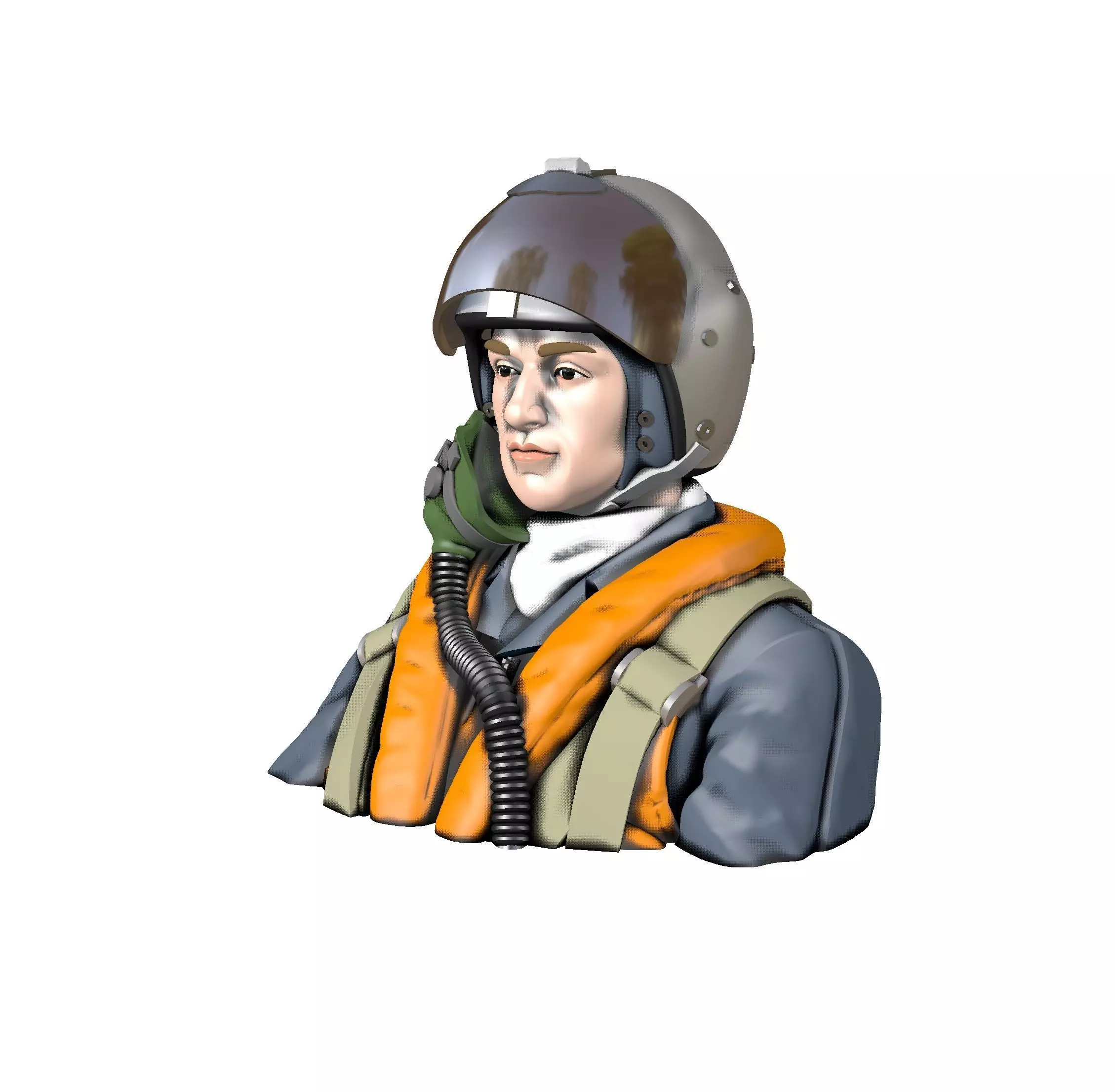 Cold War RAF Pilot 3D print model_3