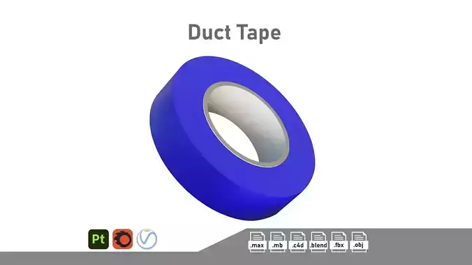 Duct Tape Low-poly 3D model