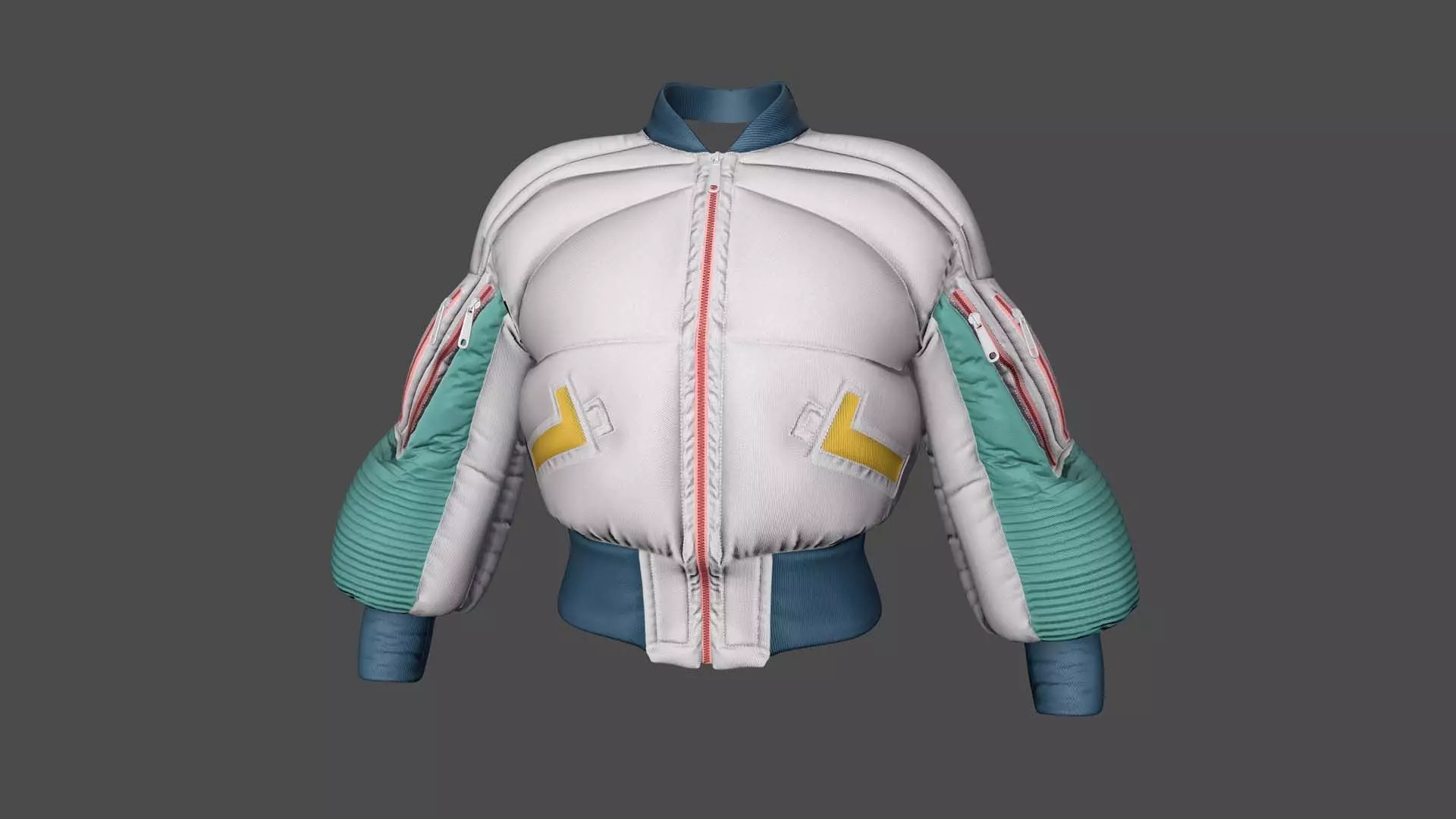 winter coat Low-poly 3D model_3