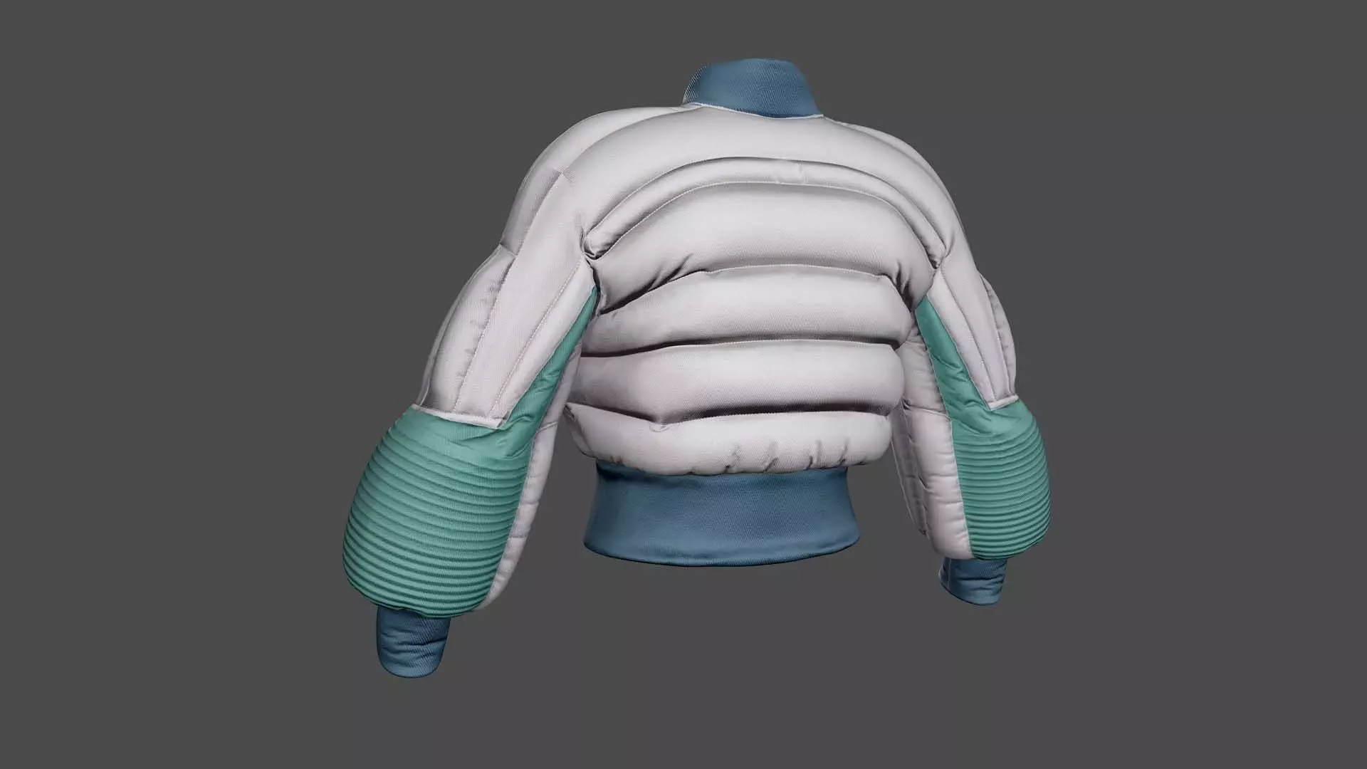 winter coat Low-poly 3D model_4