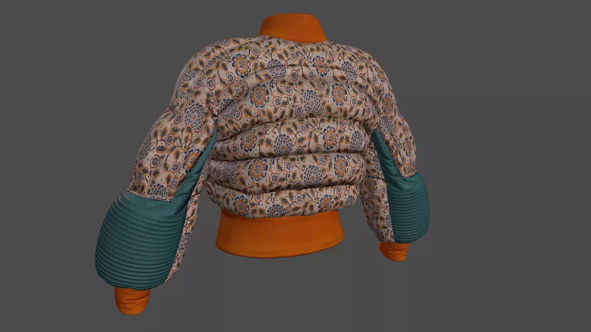winter coat Low-poly 3D model_2