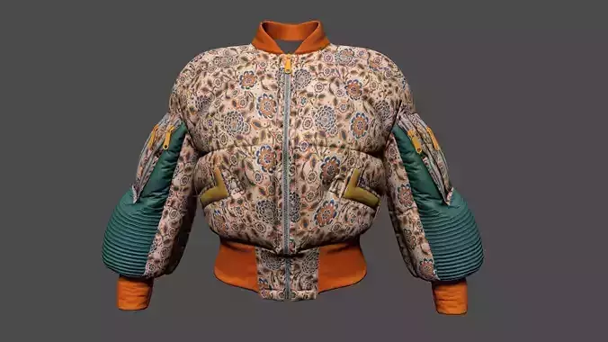 winter coat Low-poly 3D model