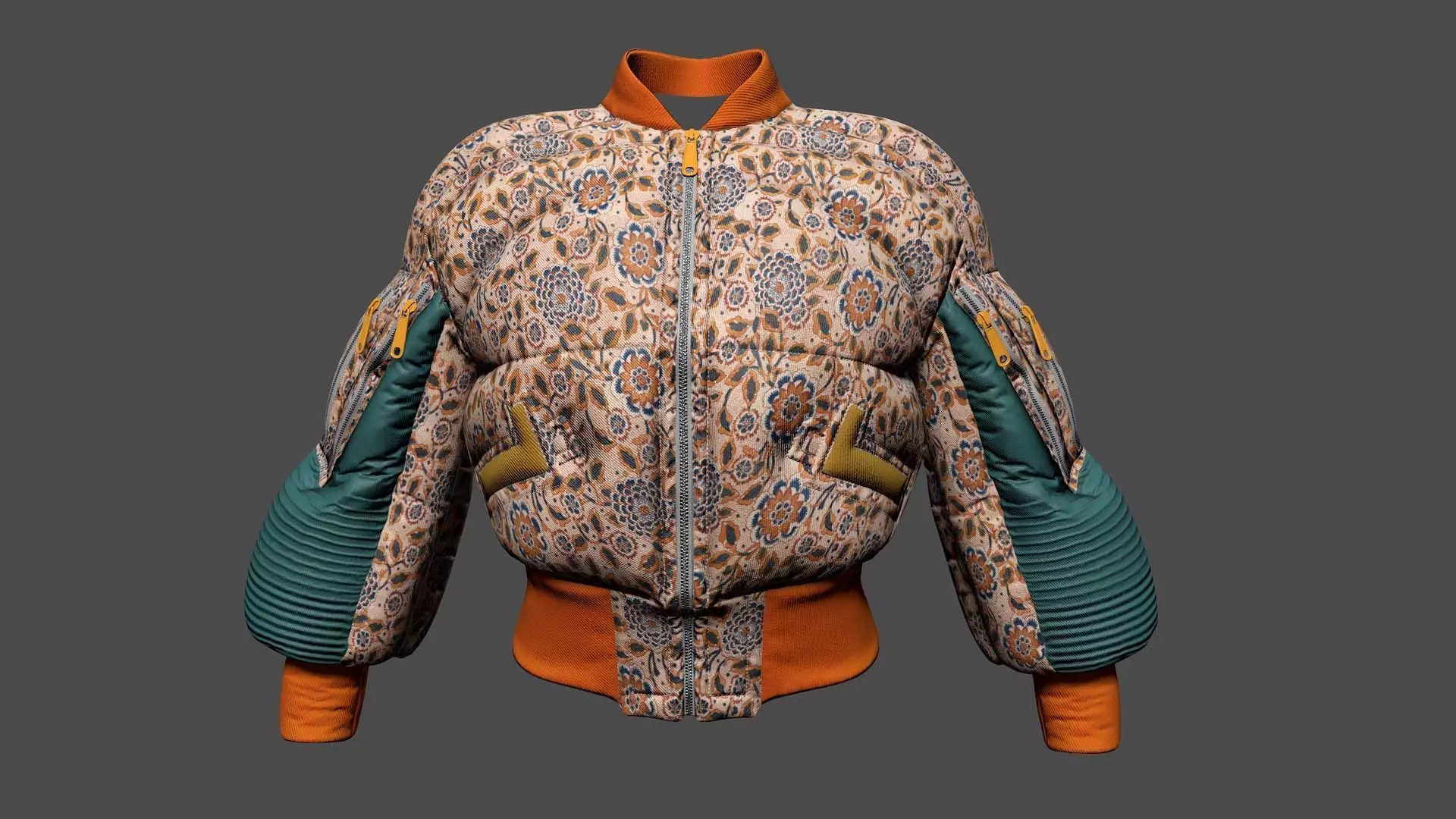 winter coat Low-poly 3D model_0