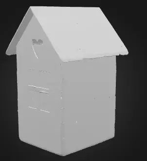 Beautiful white heart house  3D model_0