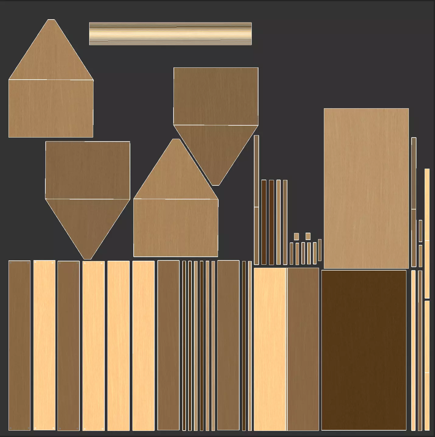 Wooden Toolbox Low-poly 3D model_15