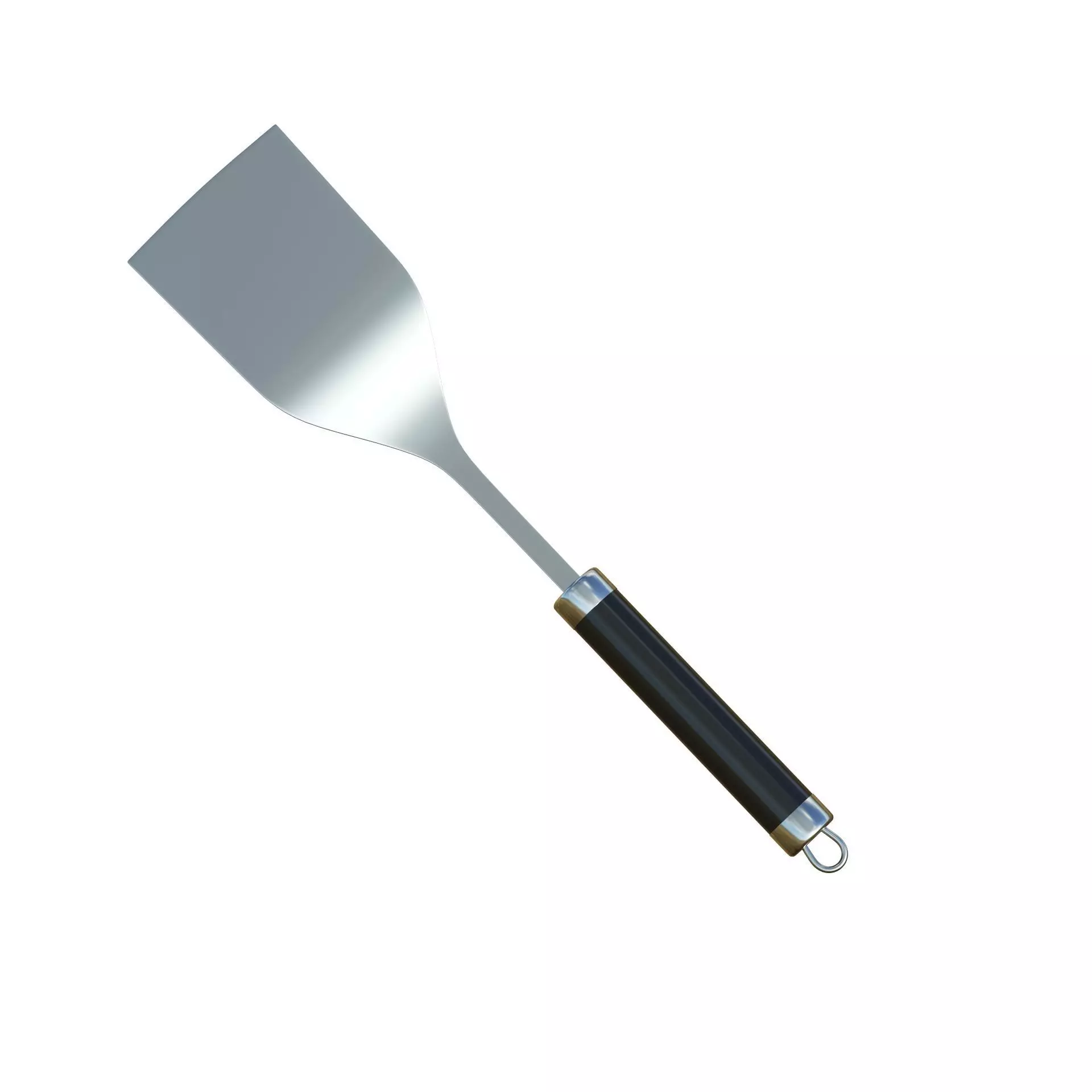 Spatula Black Low-poly 3D model_11