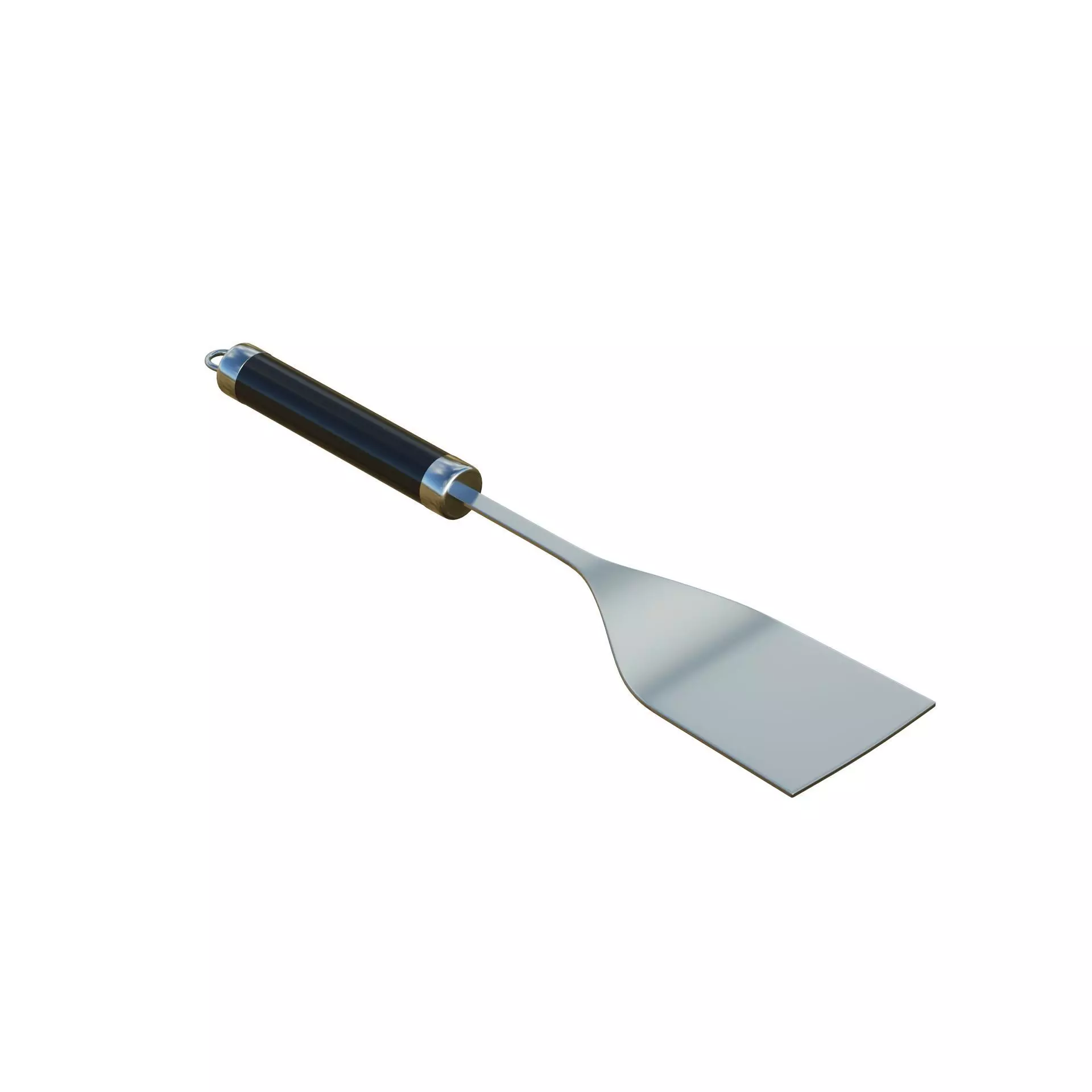 Spatula Black Low-poly 3D model_3