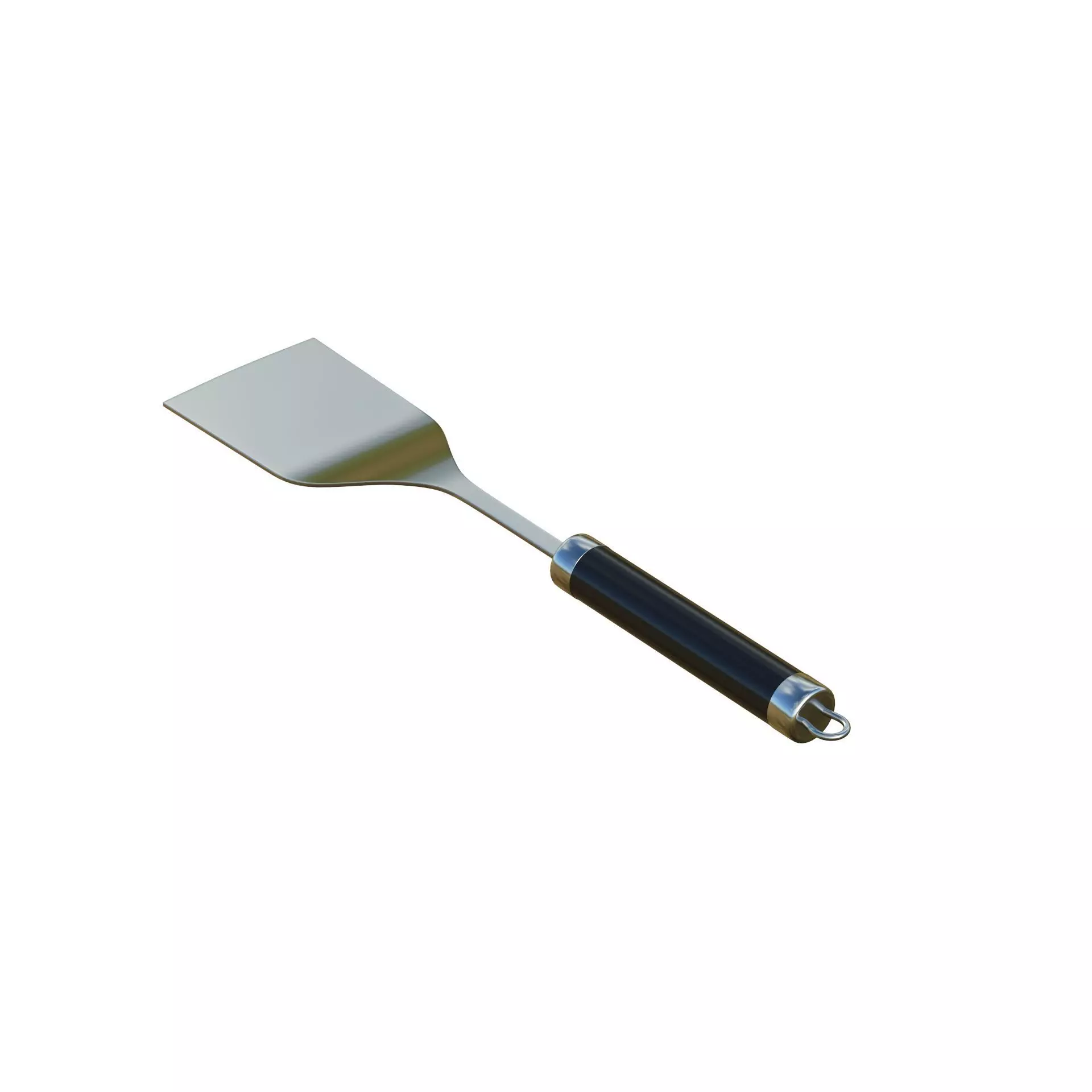 Spatula Black Low-poly 3D model_10