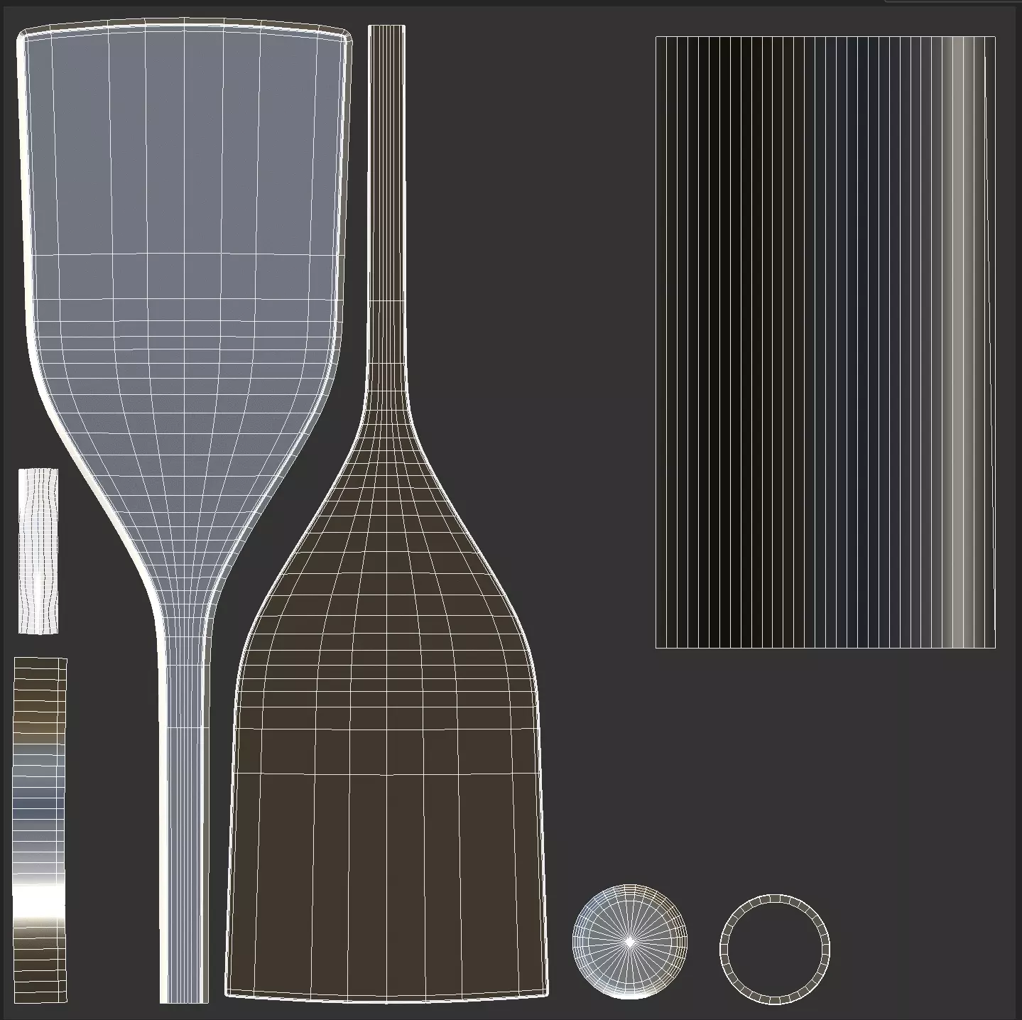 Spatula Black Low-poly 3D model_15