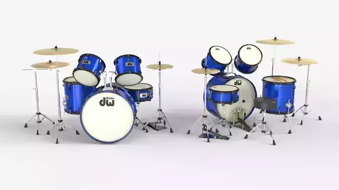 Full Blue Drum set