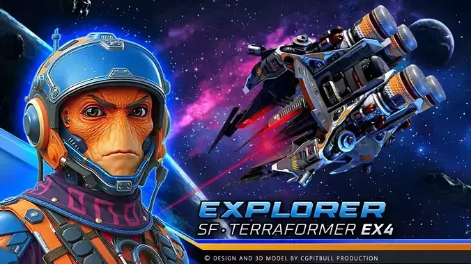 SF Terraformer - EX4 Low-poly 3D model