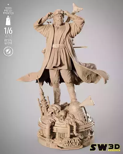 STAR WARS Old Ben Kenobi Sculpture