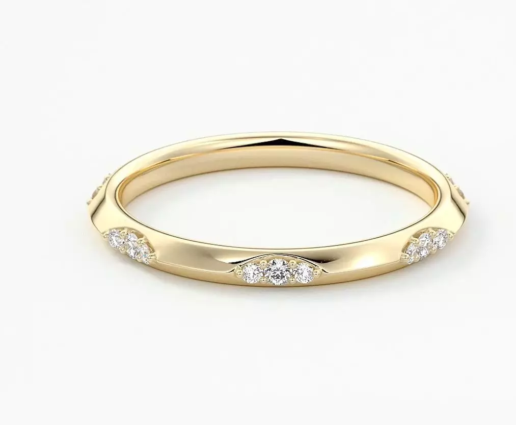 Knife Edge Wedding Band 3D print model