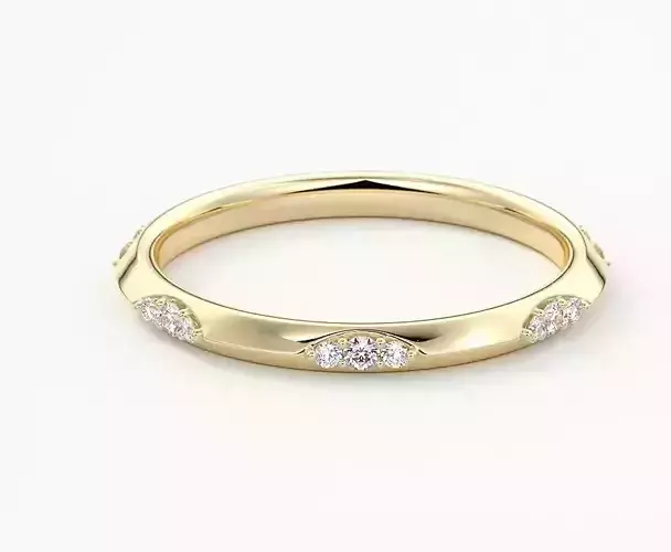 Knife Edge Wedding Band